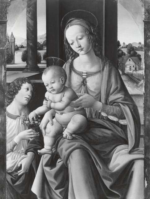J. Paul Getty Museum — Lorenzo di Credi - sec. XV - Madonna con Bambino e angelo — insieme